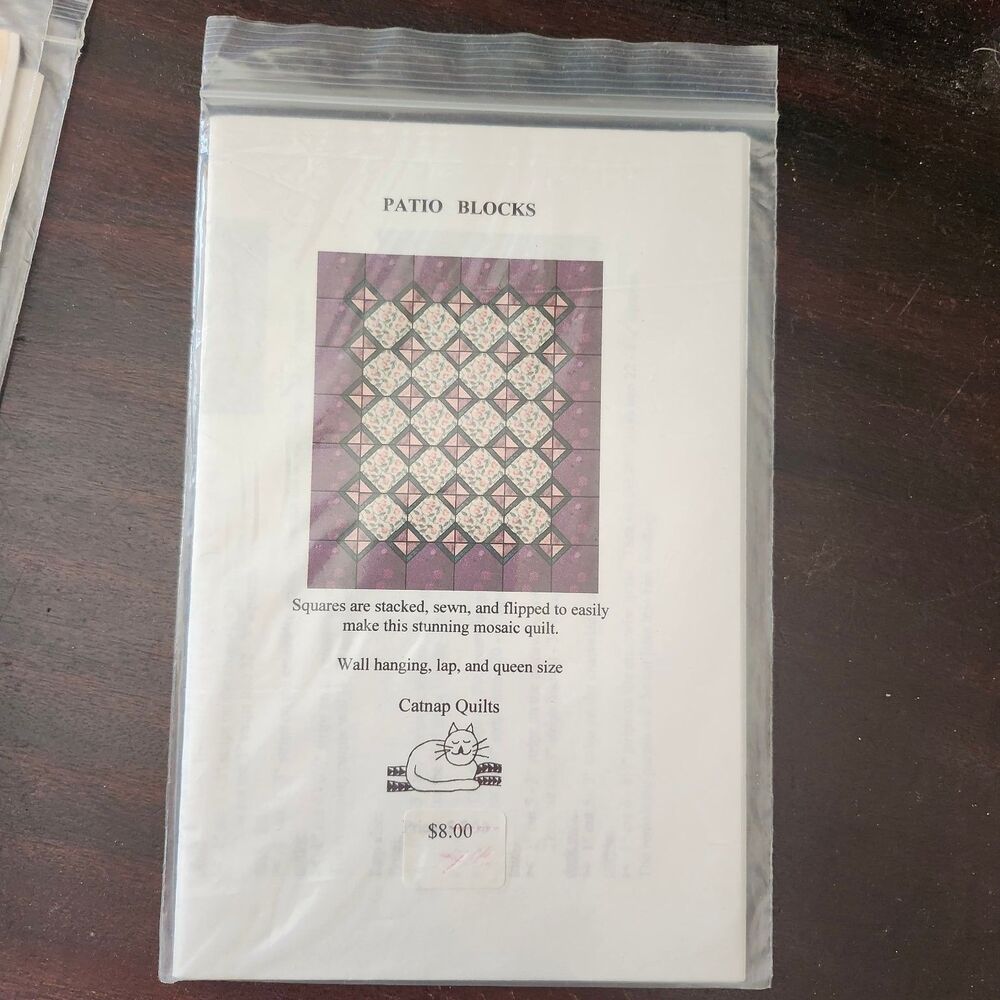 Catnap Quilts Patio Blocks Quilt Pattern Wall Lap Queen Mosaic Y2K